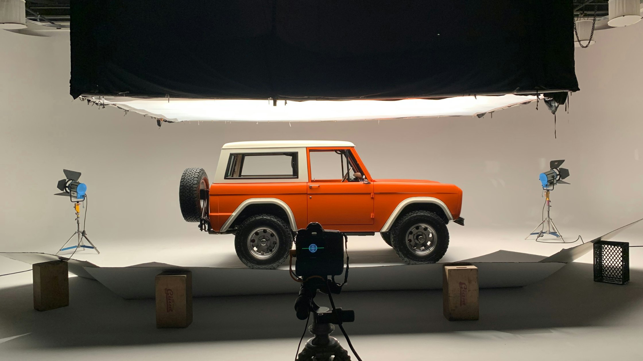 Behind the scenes of the Bronco photoshoot
