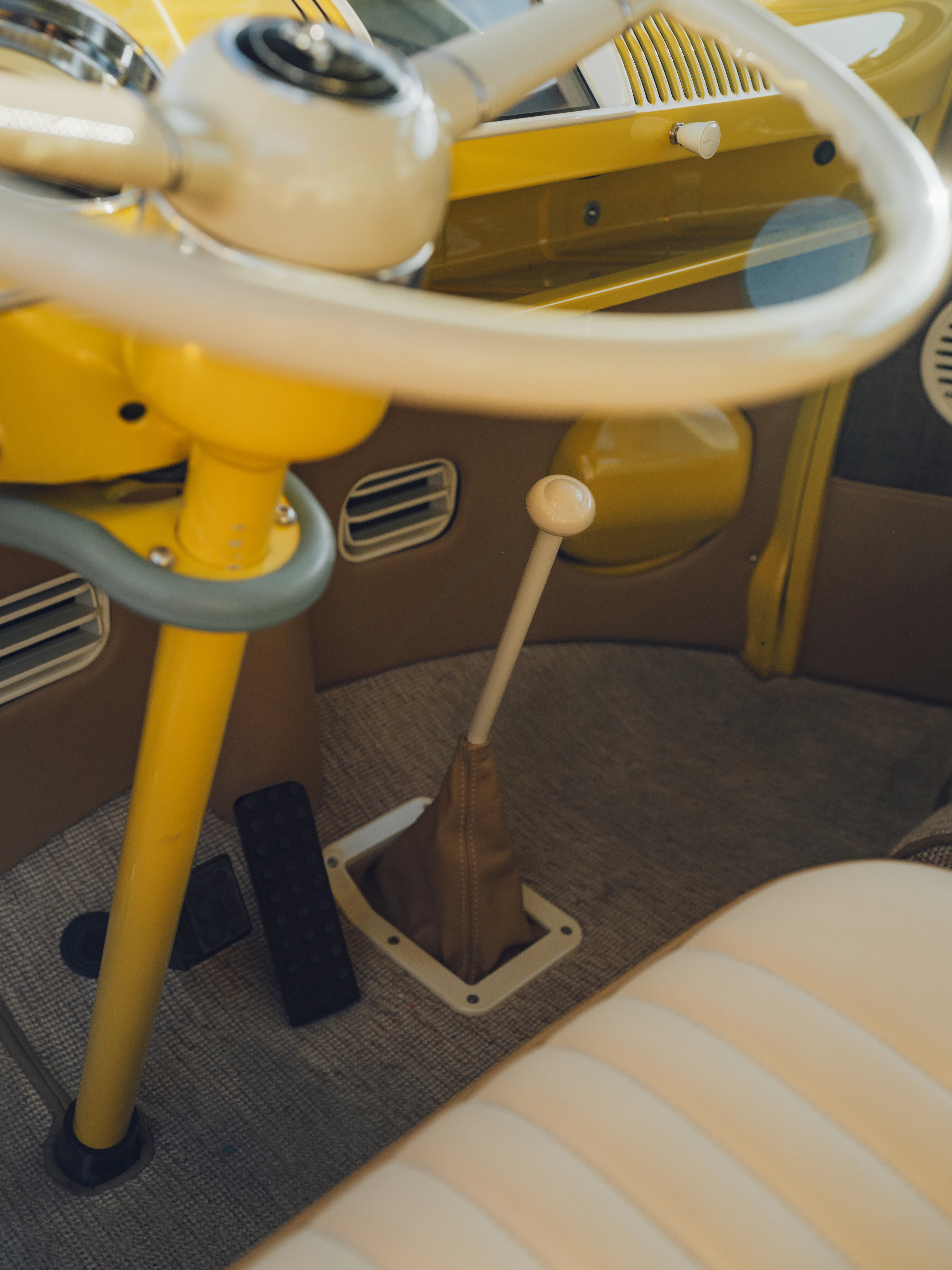 Kindred EV Bus Interior Shift Sunshine Yellow